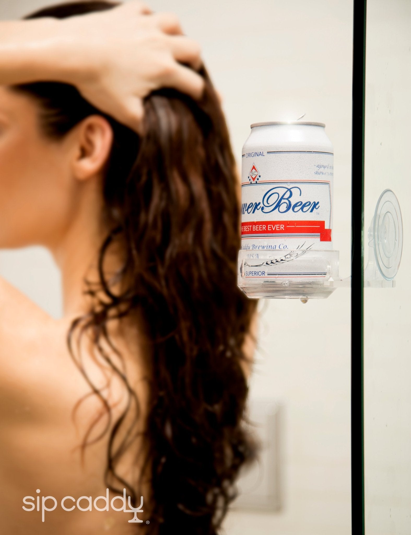 SipCaddy® Shower Beer & Bath Wine Holder | Shower Caddy