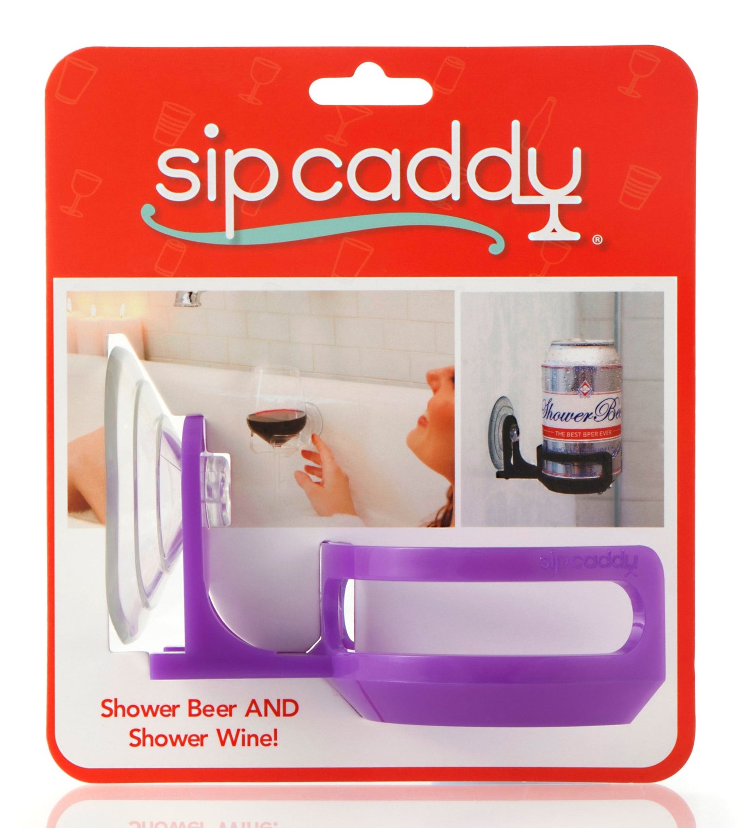 SipCaddy® Shower Beer & Bath Wine Holder | Shower Caddy