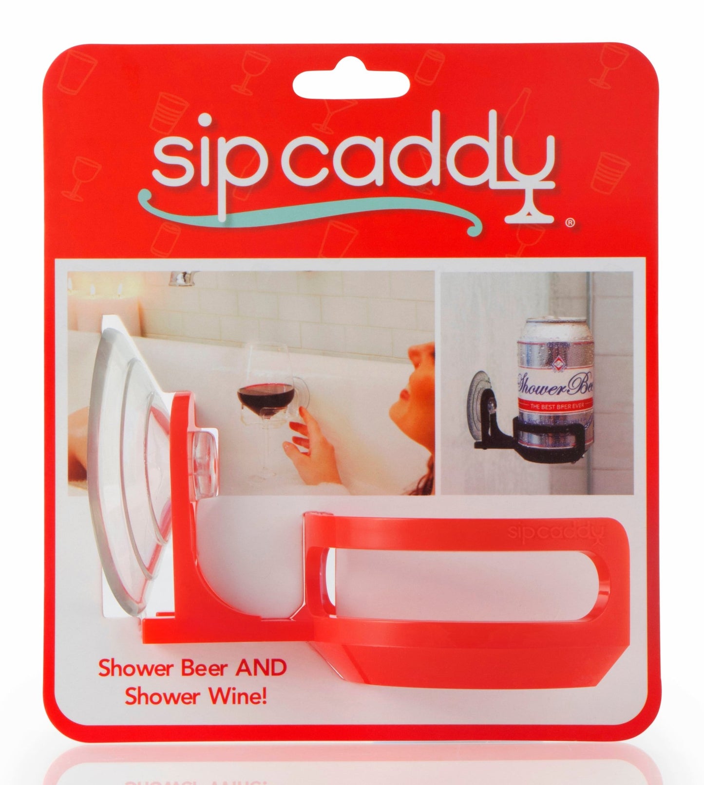 SipCaddy® Shower Beer & Bath Wine Holder | Shower Caddy