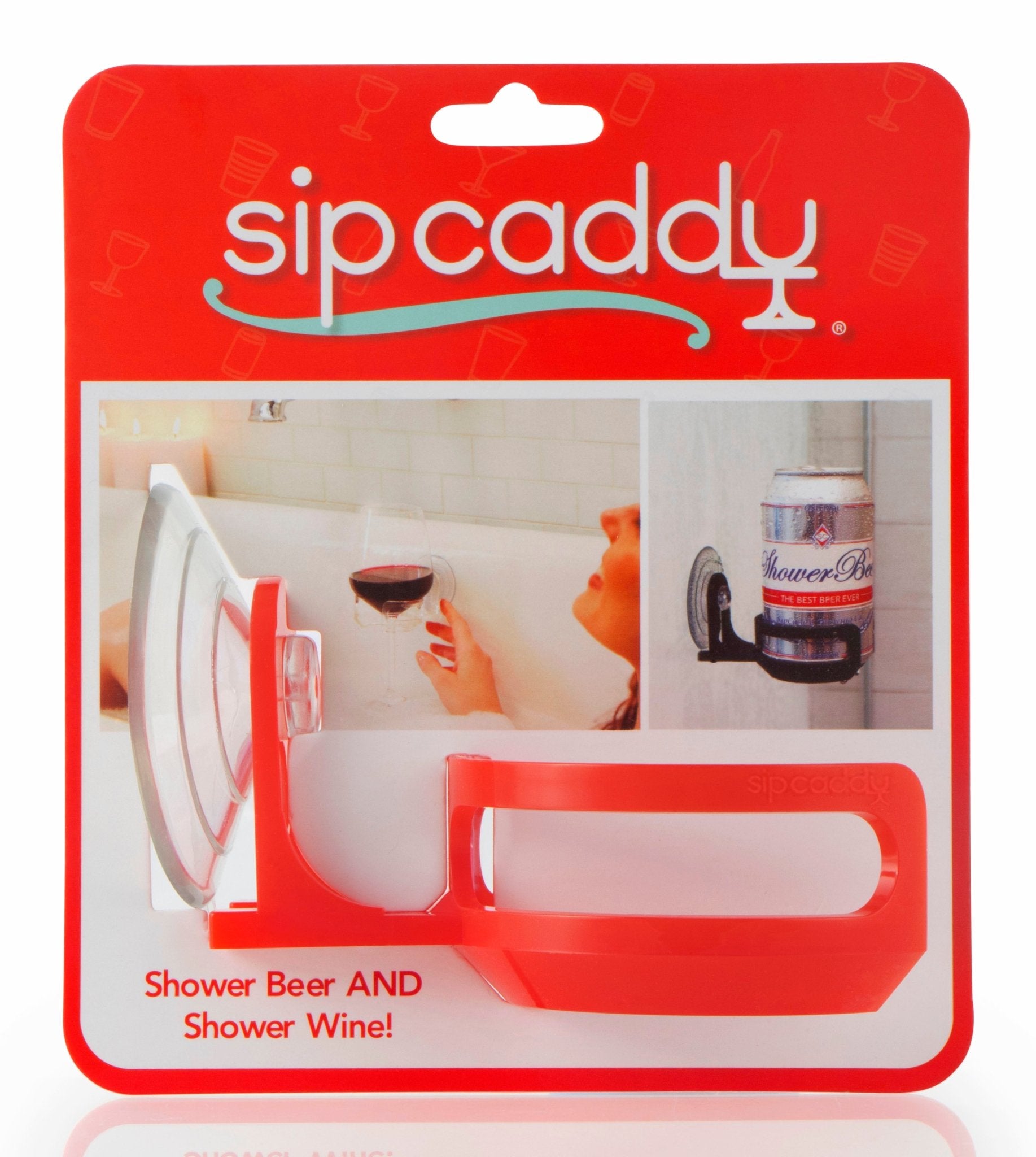 SipCaddy® Shower Beer & Bath Wine Holder | Shower Caddy