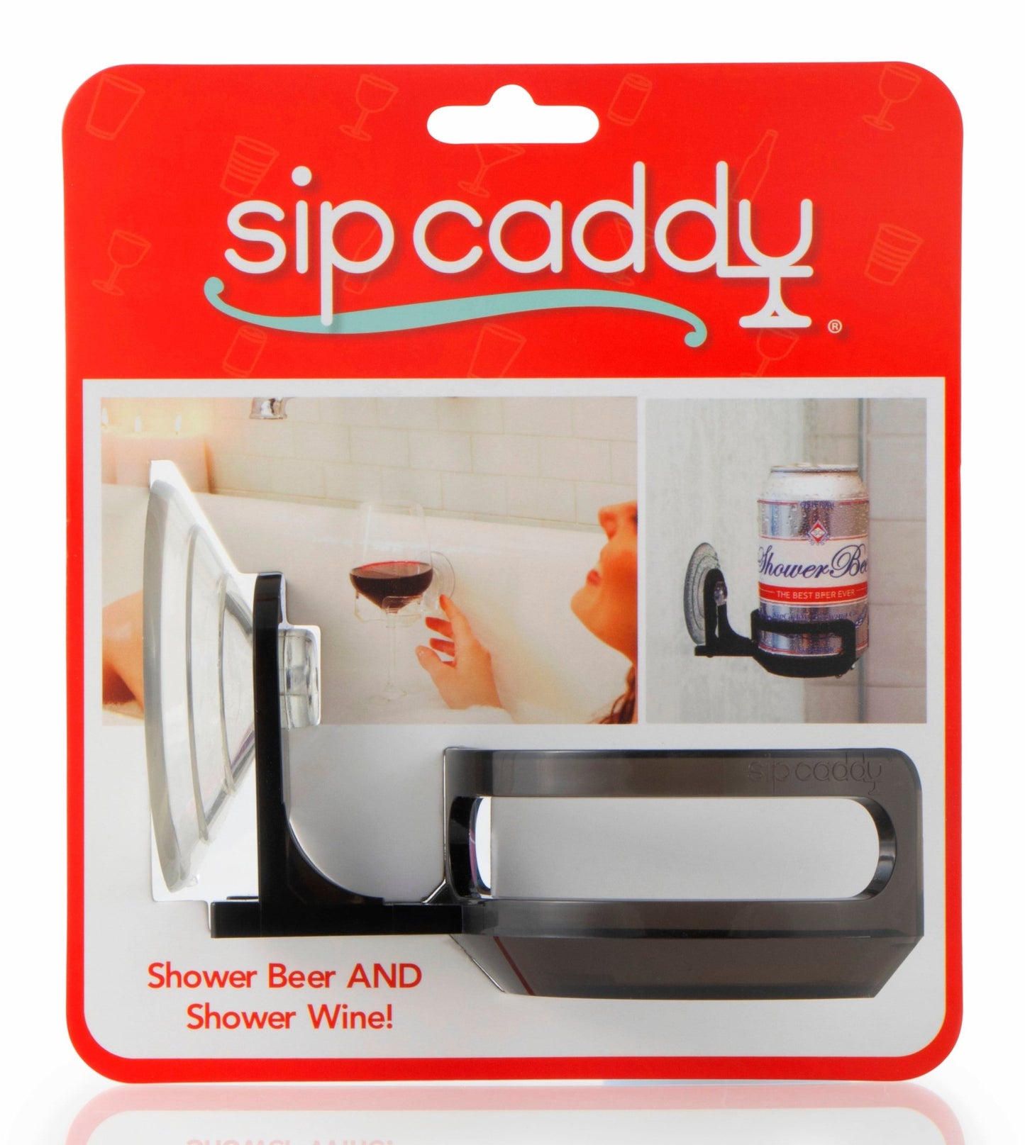 SipCaddy® Shower Beer & Bath Wine Holder | Shower Caddy