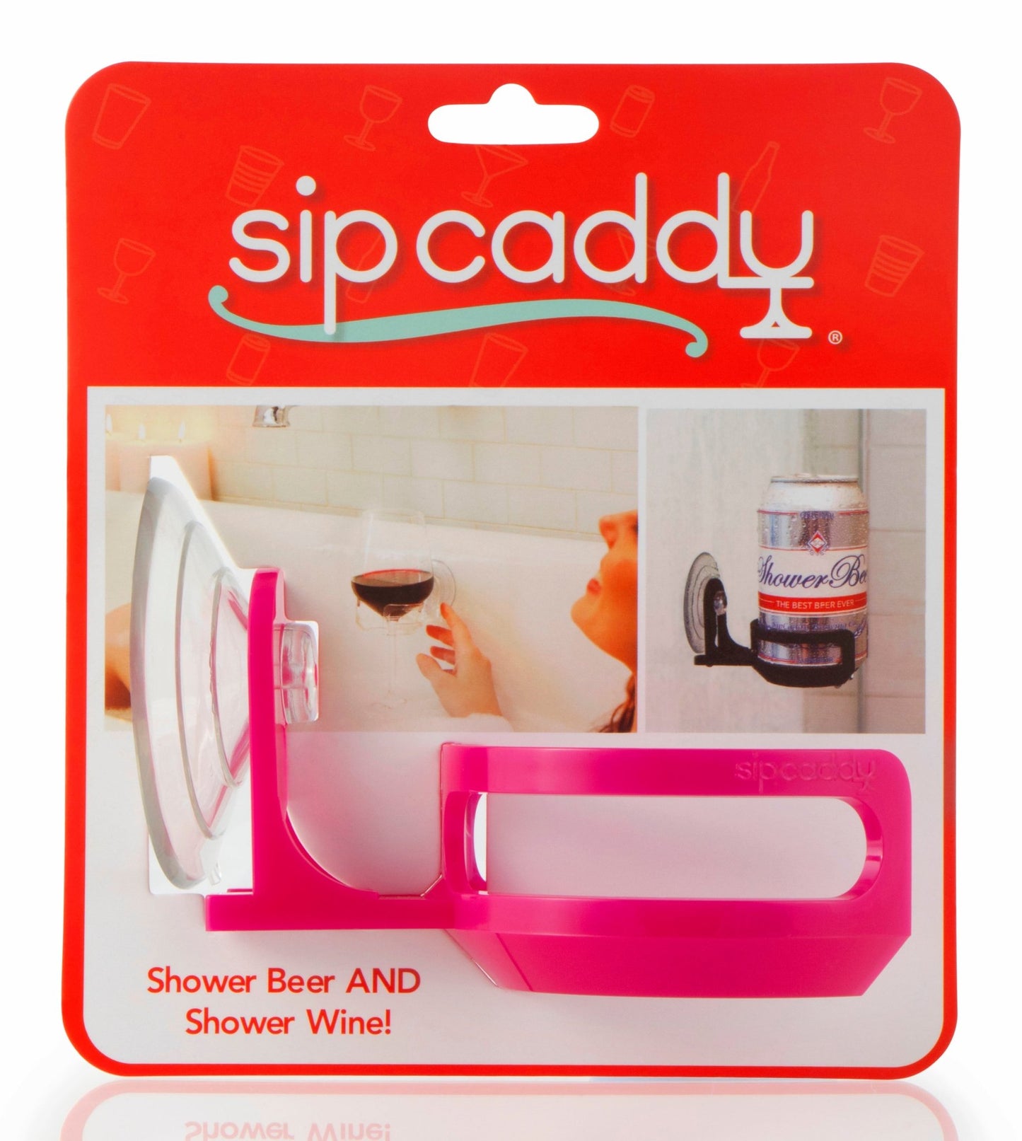 SipCaddy® Shower Beer & Bath Wine Holder | Shower Caddy