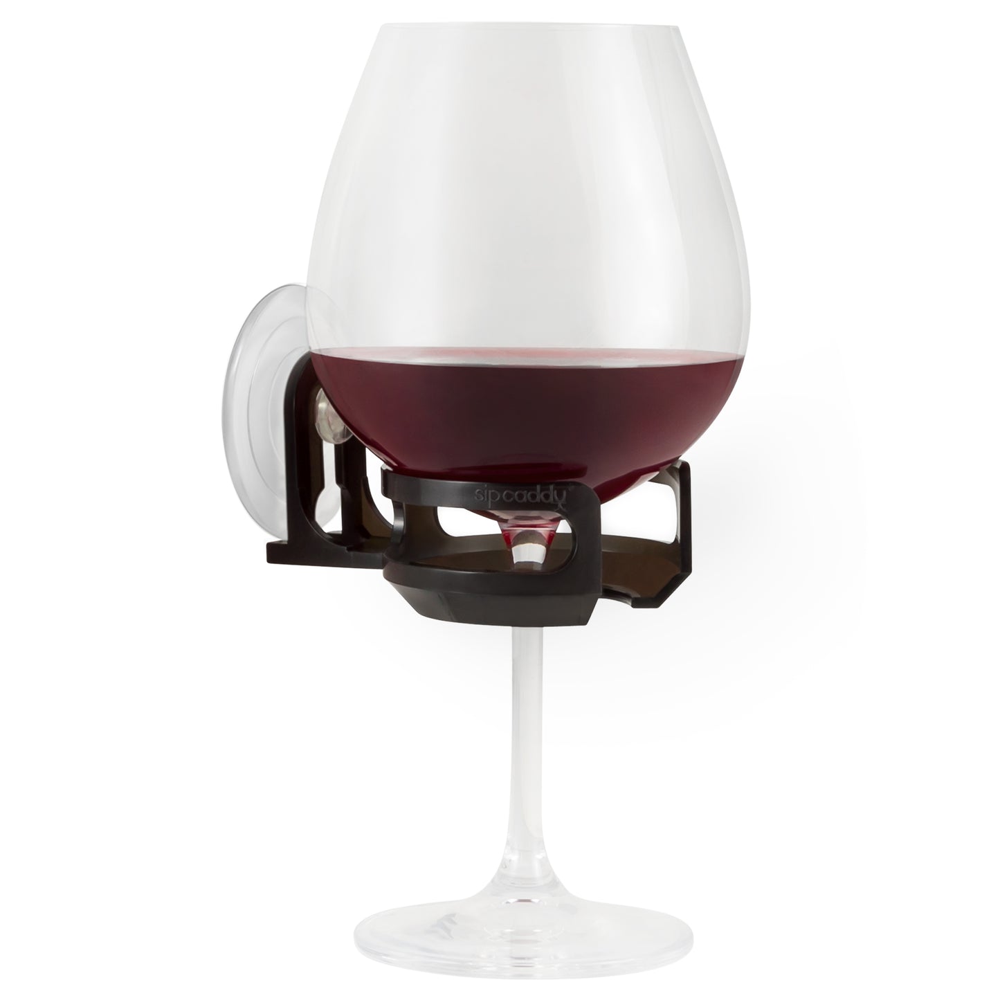 SipCaddy - The Original Shower Beer & Bath Wine Holder - Shower Caddy - Portable - Patented - American-made Suction Cup - Black