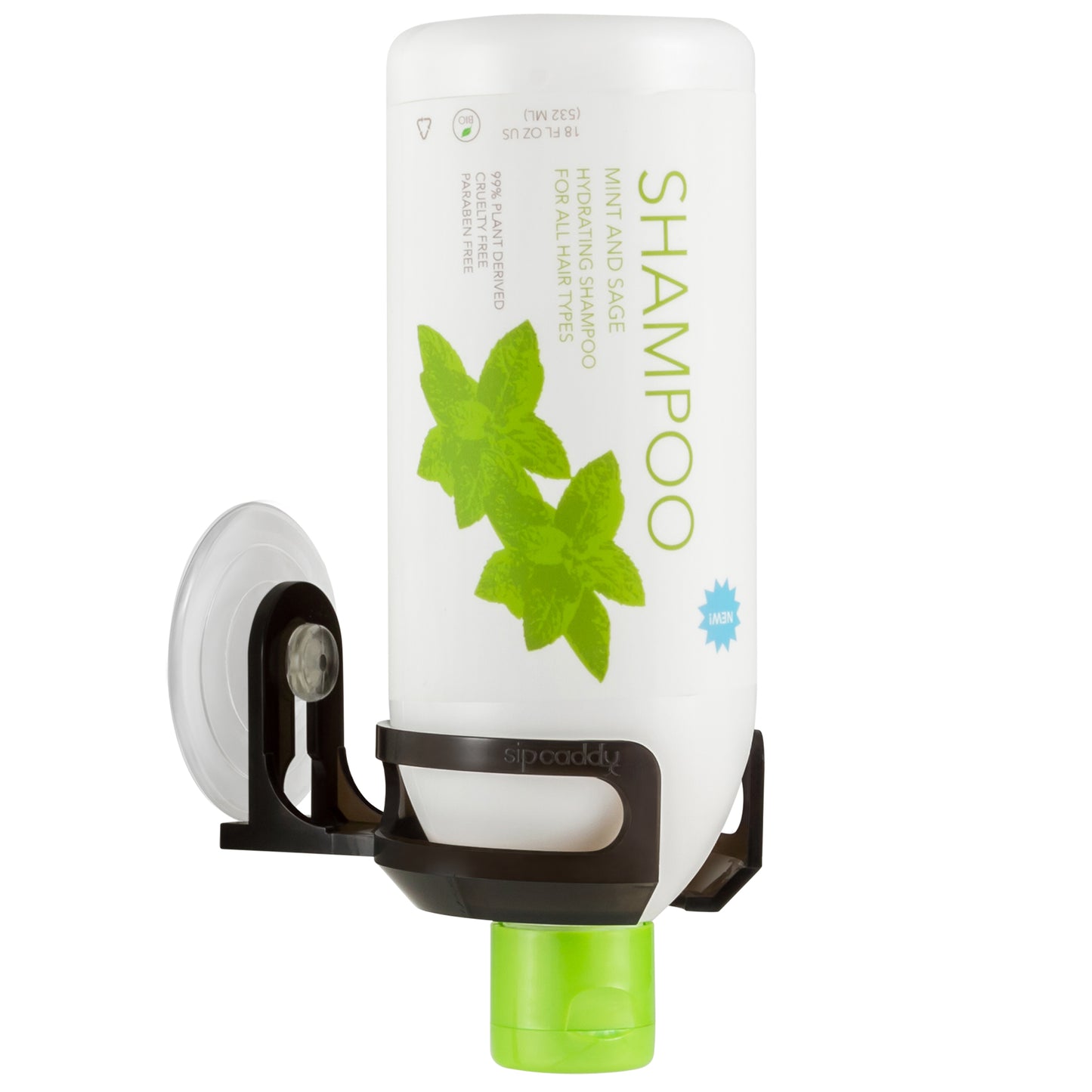 SipCaddy - The Original Shower Beer & Bath Wine Holder - Shower Caddy - Portable - Patented - American-made Suction Cup - Black